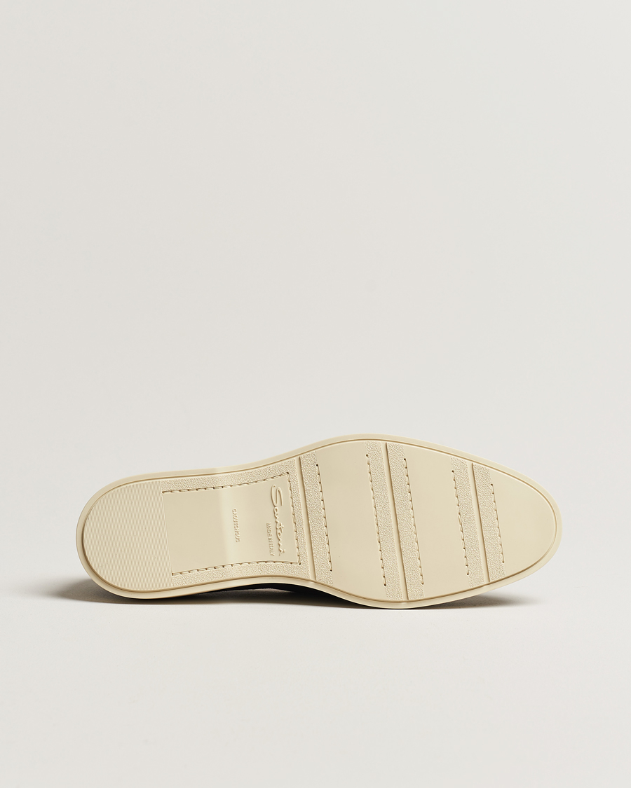 Uomini | Santoni Summer Loafers Black Suede | Santoni | Summer Loafers Black Suede