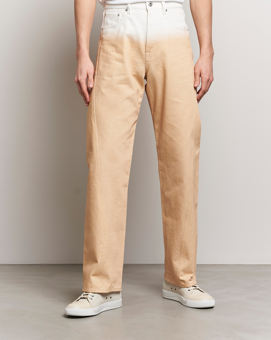 Uomini | Lanvin | Lanvin | Degrade Twisted Pants Vanilla