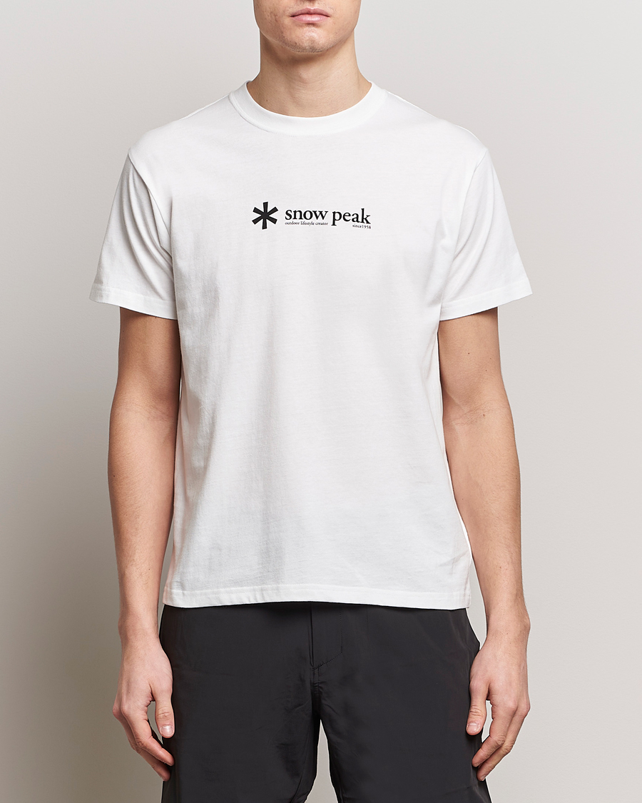 Uomini | Snow Peak | Snow Peak | Soft Cotton Logo T-Shirt White