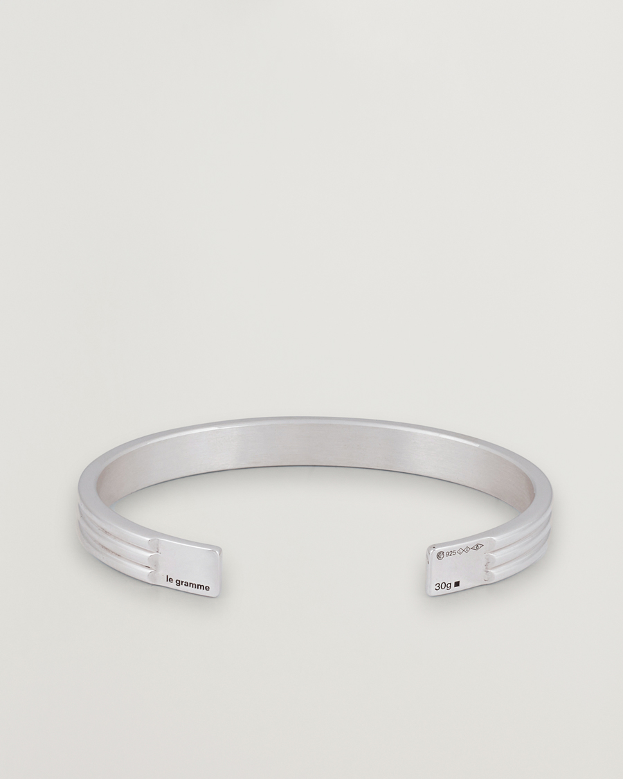 Uomini | LE GRAMME | LE GRAMME | Godron Braclet Sterling Silver 30g