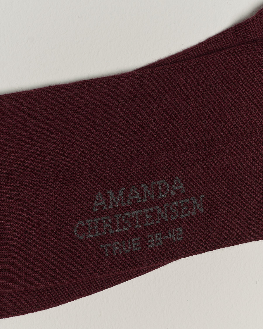 Uomini | Biancheria intima | Amanda Christensen | 3-Pack True Cotton Socks Bordeaux