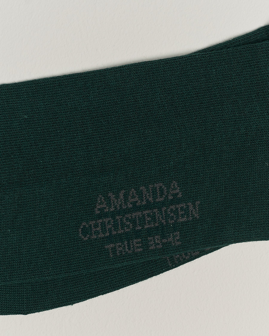 Uomini | Abbigliamento | Amanda Christensen | 3-Pack True Cotton Socks Bottle Green