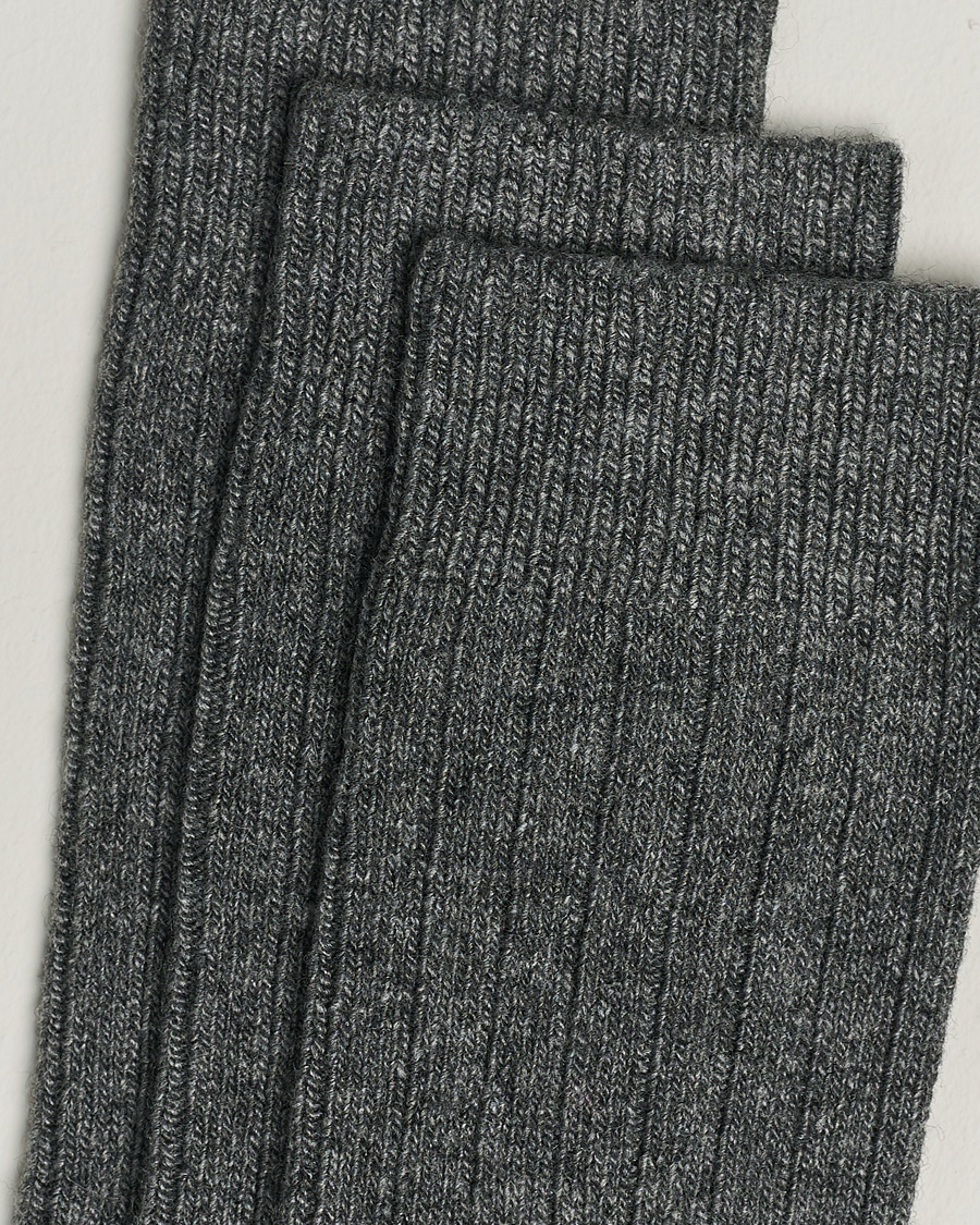 Uomini | Calzini per tutti i giorni | Amanda Christensen | 3-Pack Supreme Wool/Cashmere Sock Grey Melange