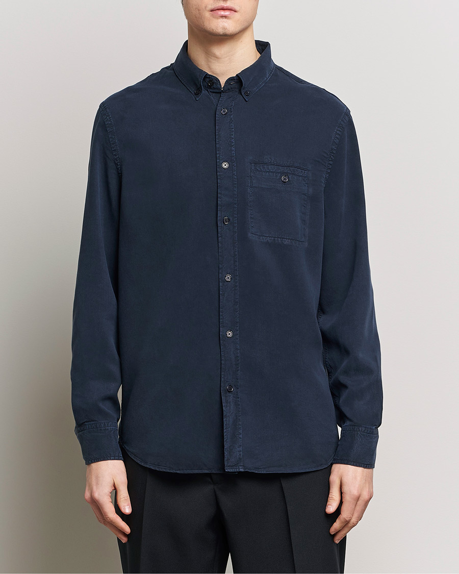 Uomini | Camicie casual | Filippa K | Zachary Lyocell Shirt Navy