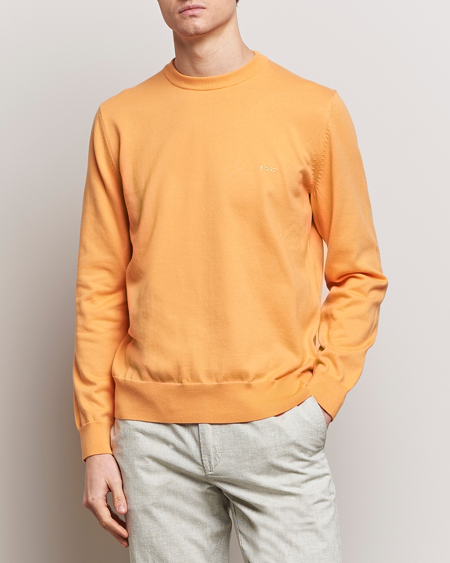 Uomini | BOSS BLACK | BOSS BLACK | Pacas Crew Neck Pullover Medium Orange