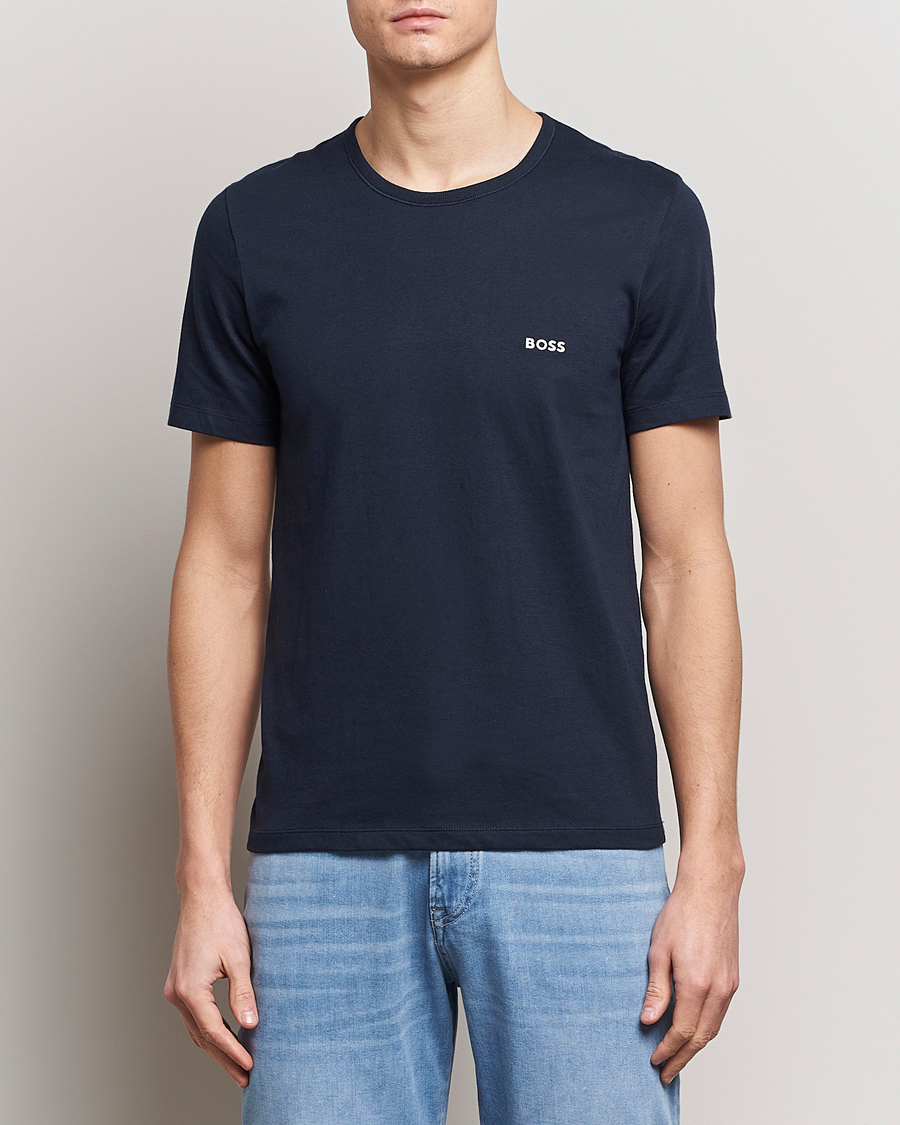 Uomini | Multipack | BOSS BLACK | 3-Pack Crew Neck T-Shirt Blue