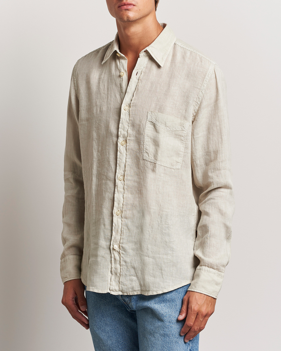 Uomini | Camicie | BOSS ORANGE | Relegant Linen Shirt Light Beige