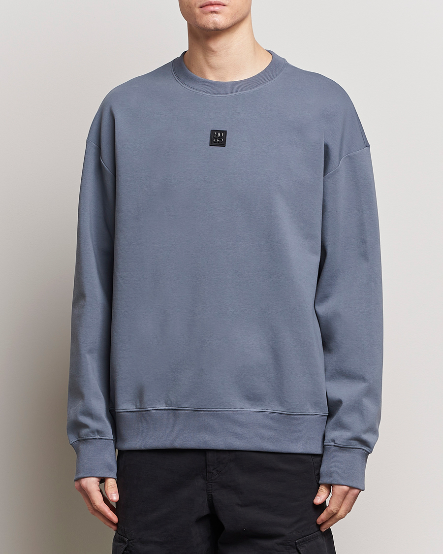 Uomini | HUGO | HUGO | Dettil Logo Sweatshirt Open Blue