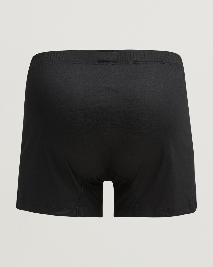 Uomini |  | Zimmerli of Switzerland | Sea island Cotton Boxer Shorts Black