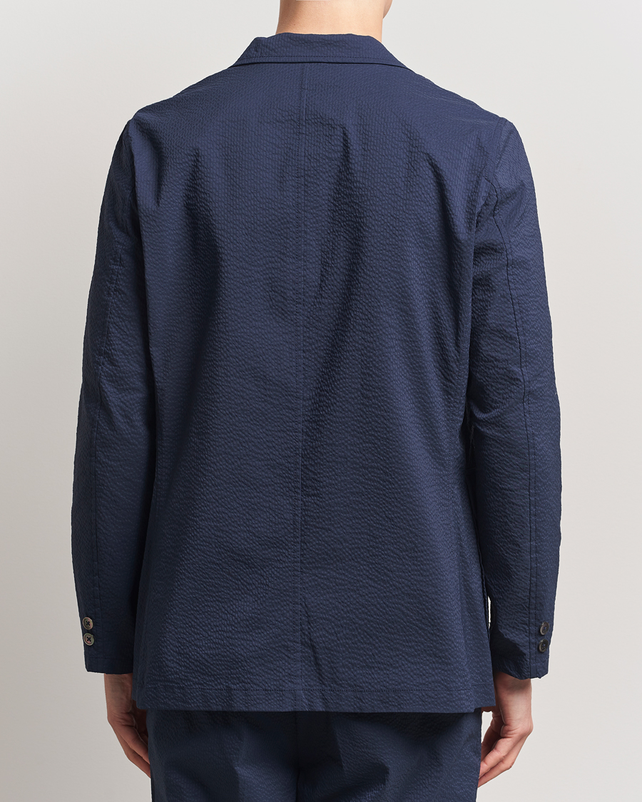 Uomini | Blazers | BEAMS PLUS | Seersucker Blazer Navy