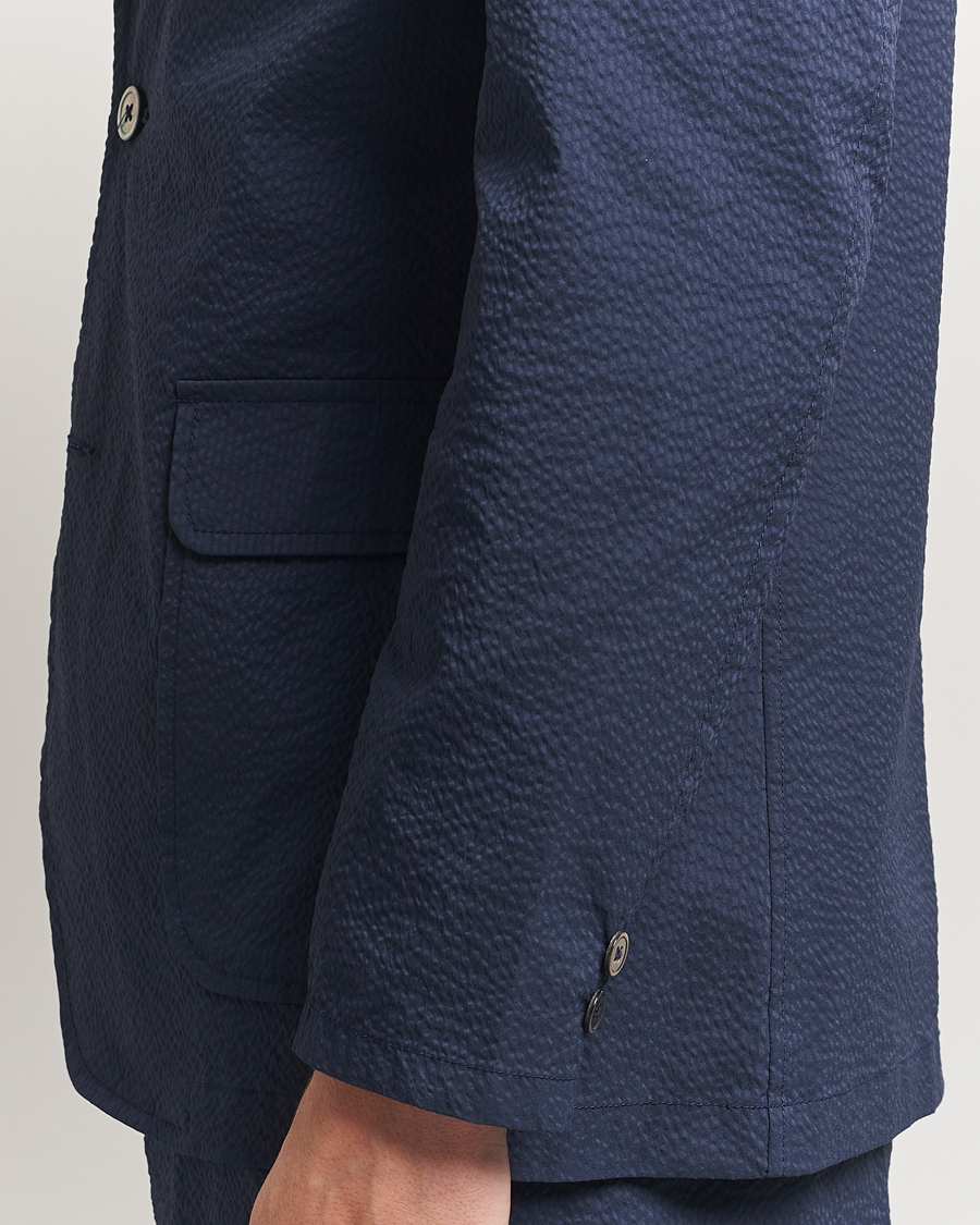 Uomini | Blazers | BEAMS PLUS | Seersucker Blazer Navy