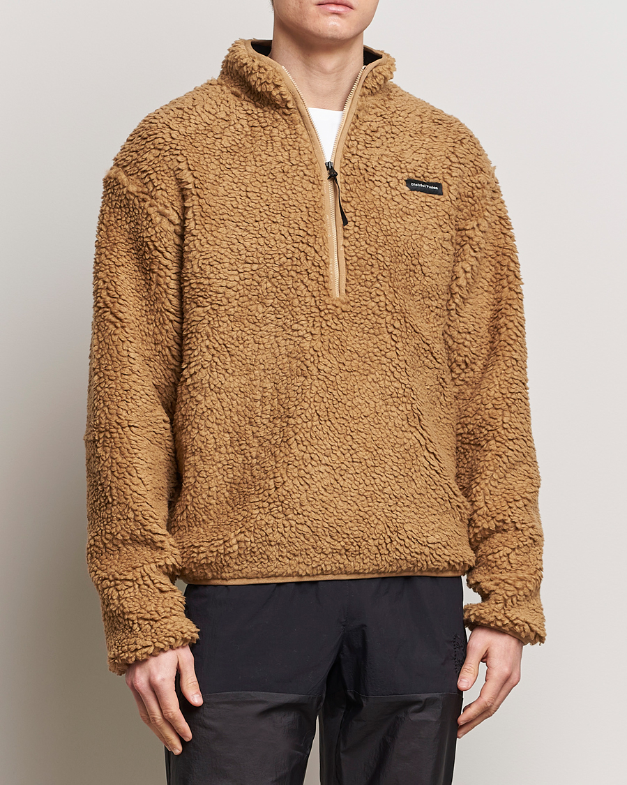 Uomini | Maglioni | District Vision | Half Zip Pile Fleece Sand