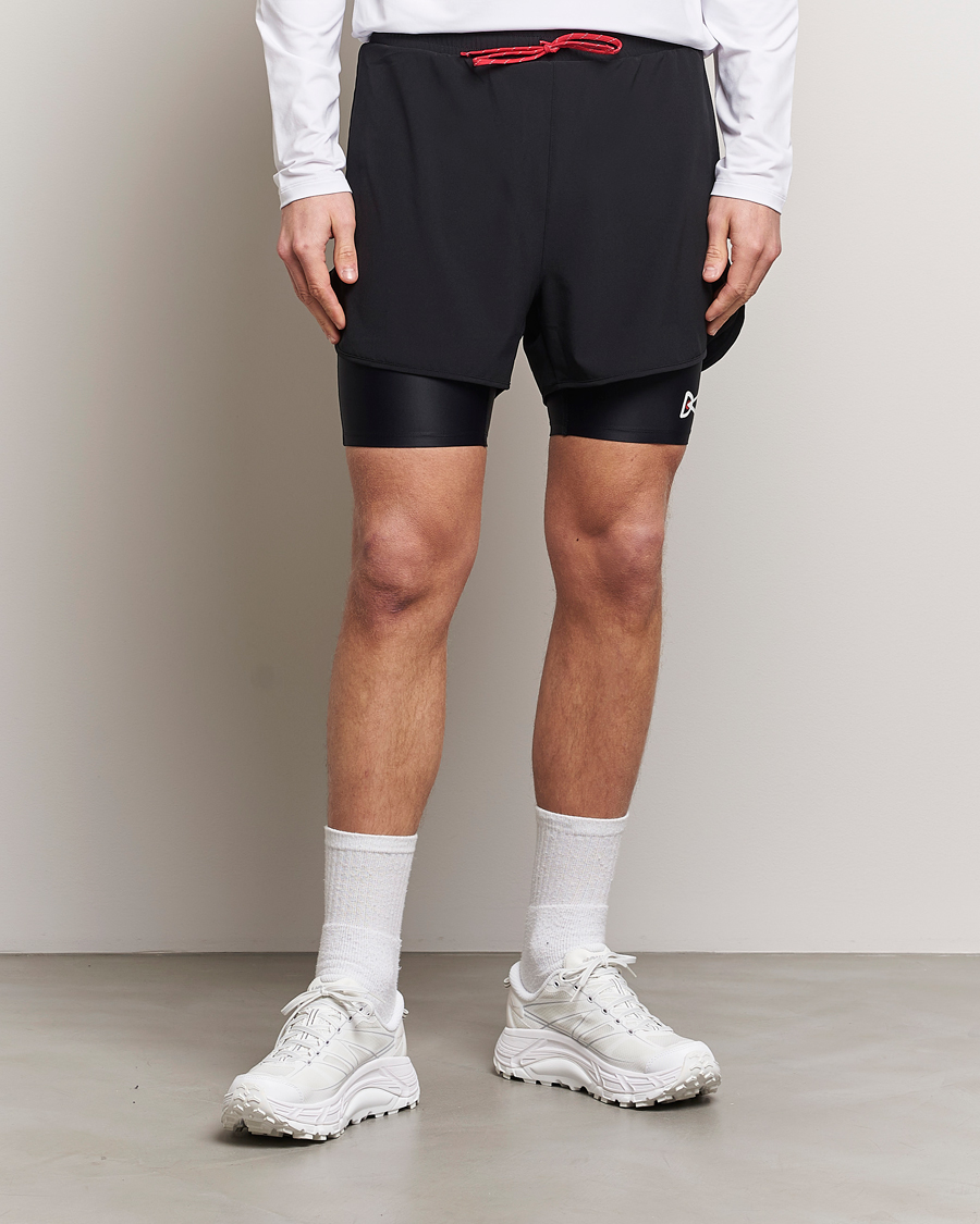 Uomini | District Vision | District Vision | Layered Trail Shorts Black