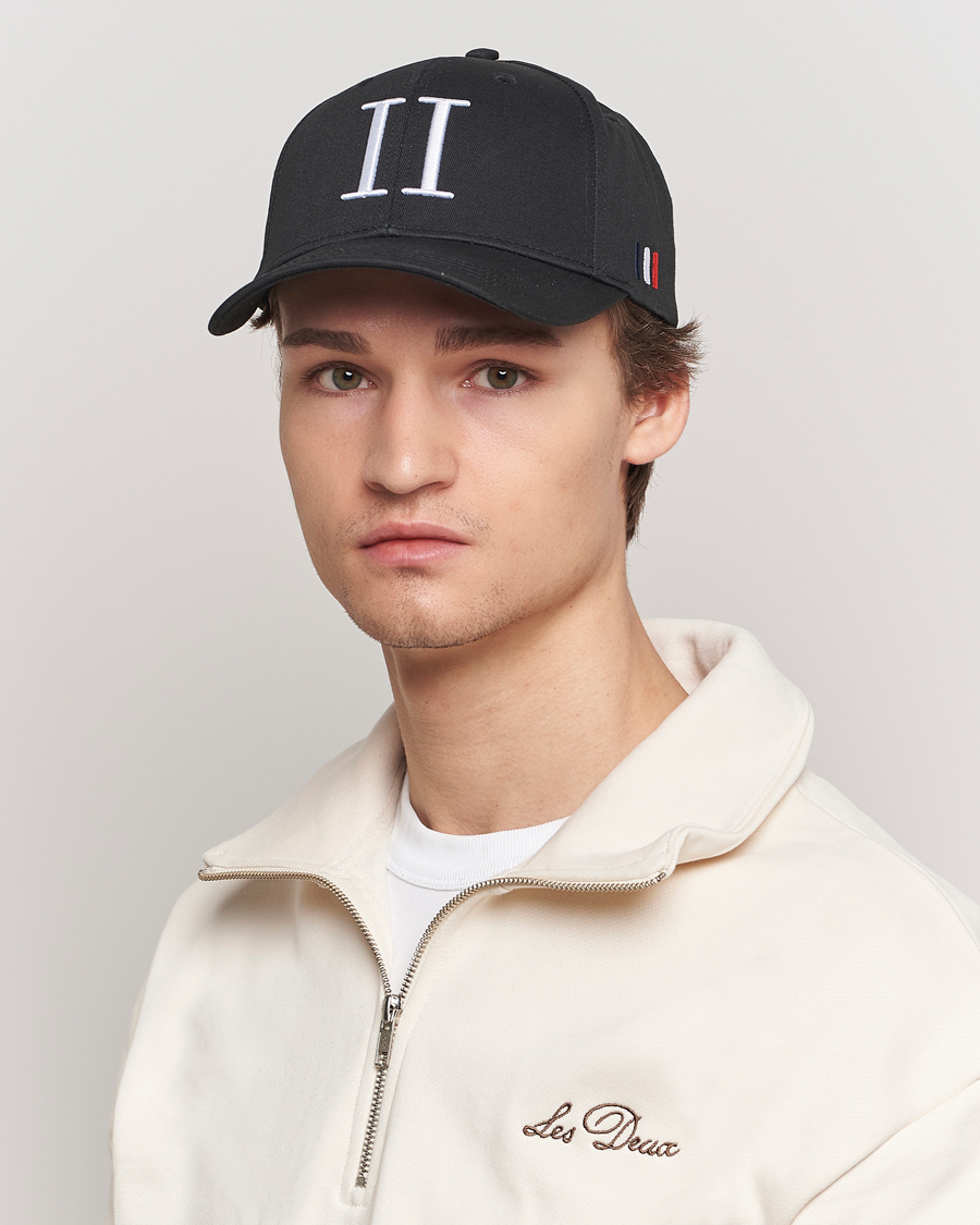 Uomini | Accessori | LES DEUX | Encore Organic Cotton Baseball Cap II Black/White