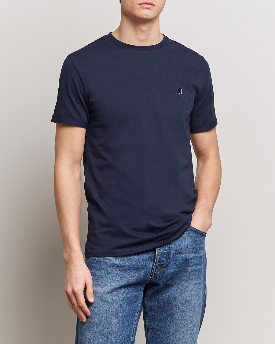 Uomini |  | LES DEUX | Nørregaard Cotton T-Shirt Navy