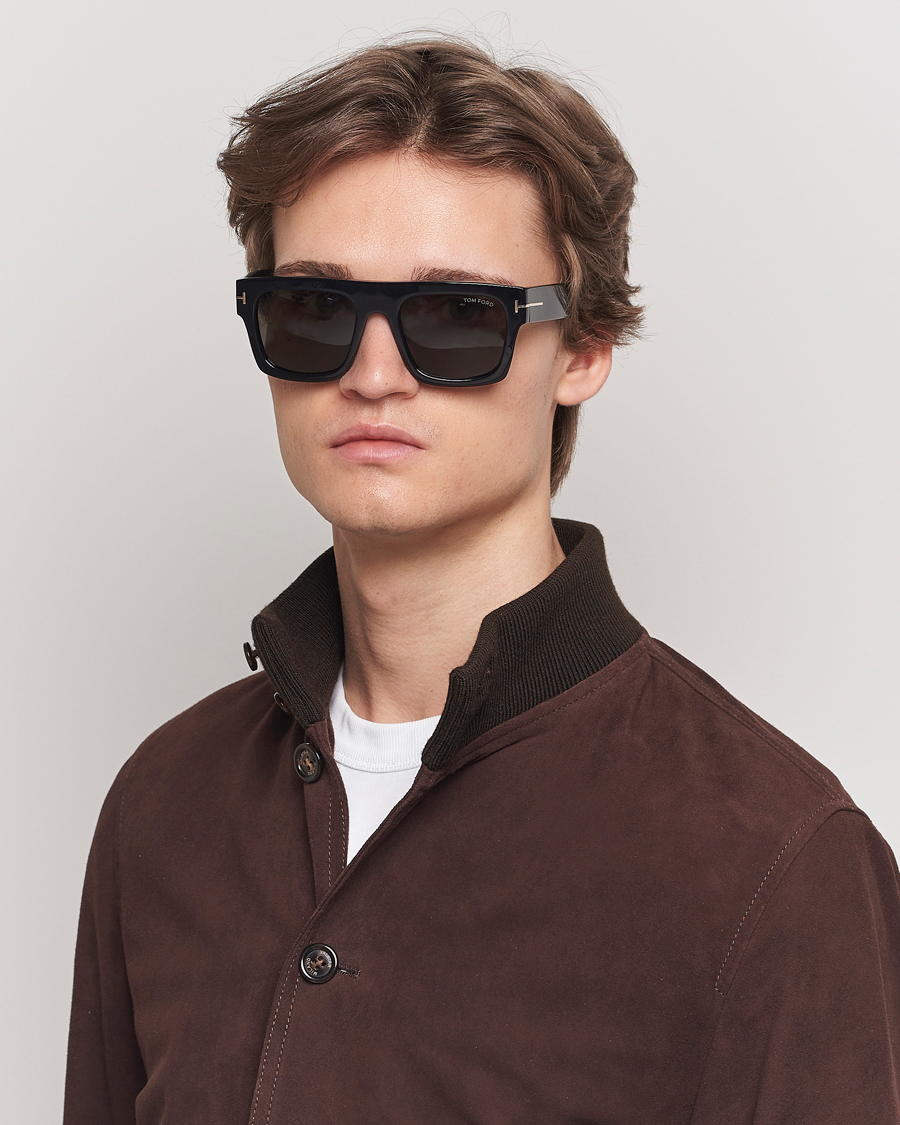 Uomini | Occhiali da sole | Tom Ford | Fausto FT0711 Sunglasses Black/Smoke