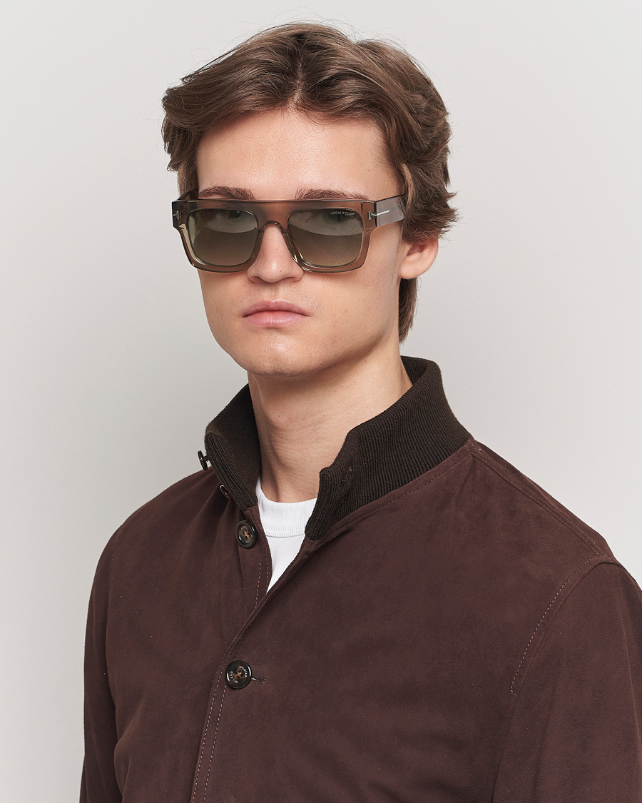 Uomini | Occhiali da sole | Tom Ford | Fausto FT0711 Sunglasses Brown/Green