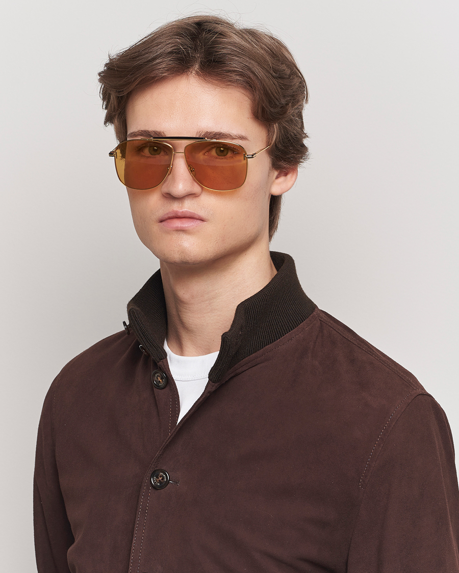 Uomini | Occhiali da sole | Tom Ford | Jaden FT1017 Metal Sunglasses Gold/Brown