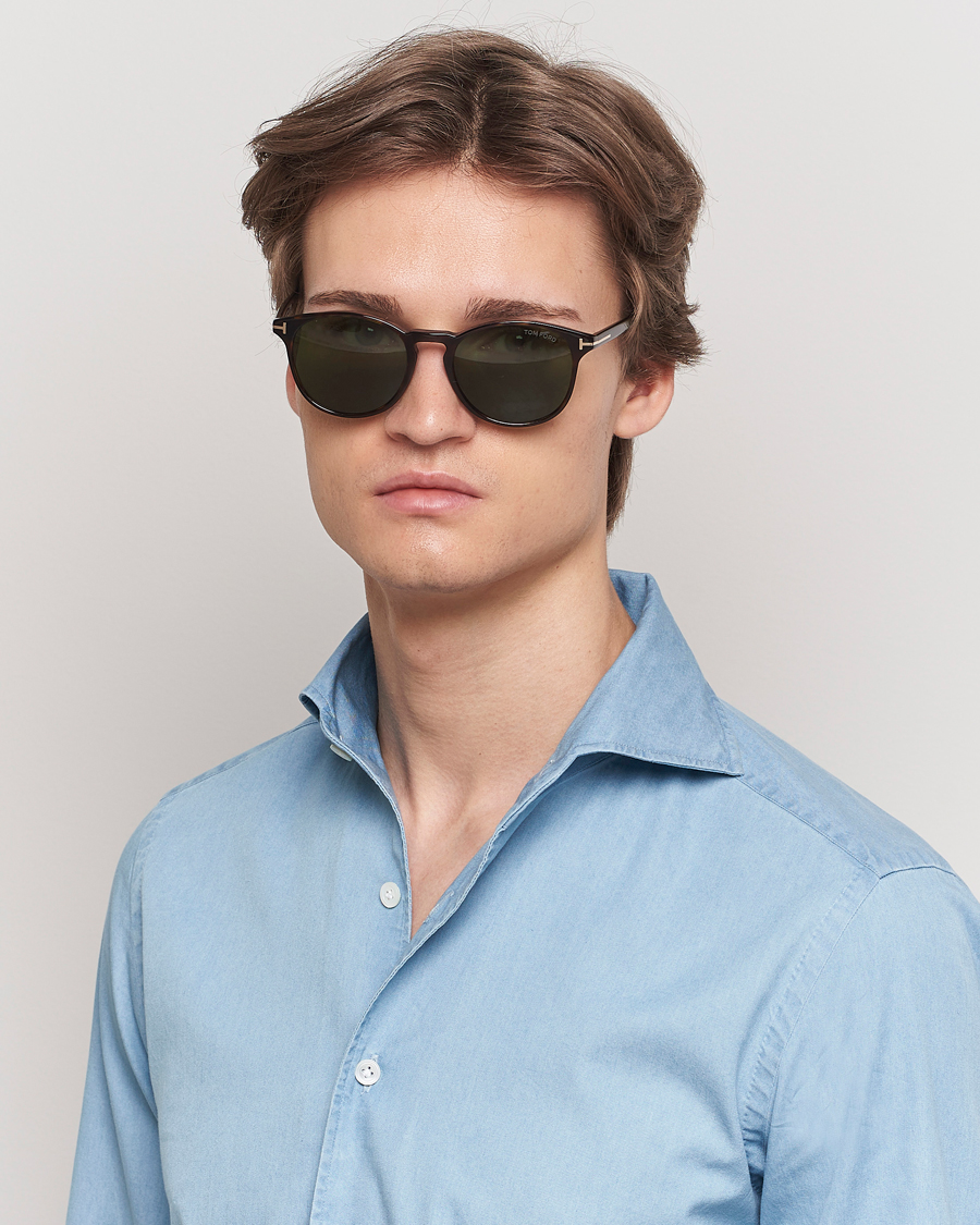 Uomini | Occhiali da sole | Tom Ford | Lewis FT1097 Sunglasses Dark Havana/Green