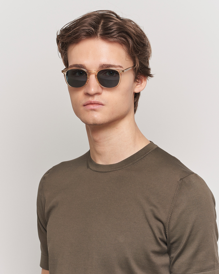 Uomini |  | Garrett Leight | Kinney 49 Sunglasses Transparent/Blue