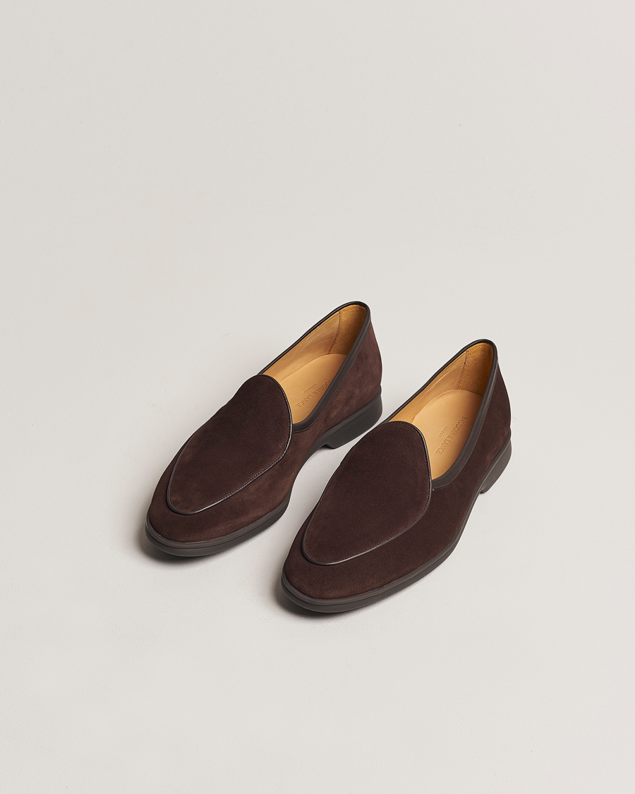 Uomini | Mocassini | Baudoin & Lange | Stride Loafers Dark Brown