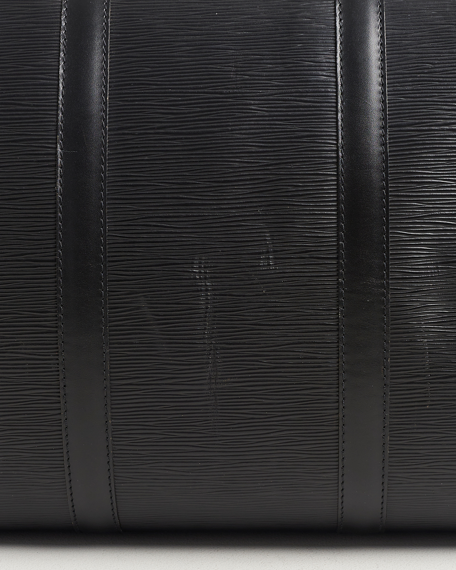 Uomini | Louis Vuitton Pre-Owned Keepall 50 EPI Leather Bag Black | Louis Vuitton Pre-Owned | Keepall 50 EPI Leather Bag Black