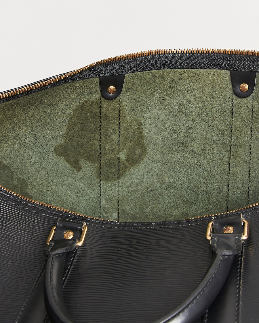 Uomini | Louis Vuitton Pre-Owned Keepall 50 EPI Leather Bag Black | Louis Vuitton Pre-Owned | Keepall 50 EPI Leather Bag Black