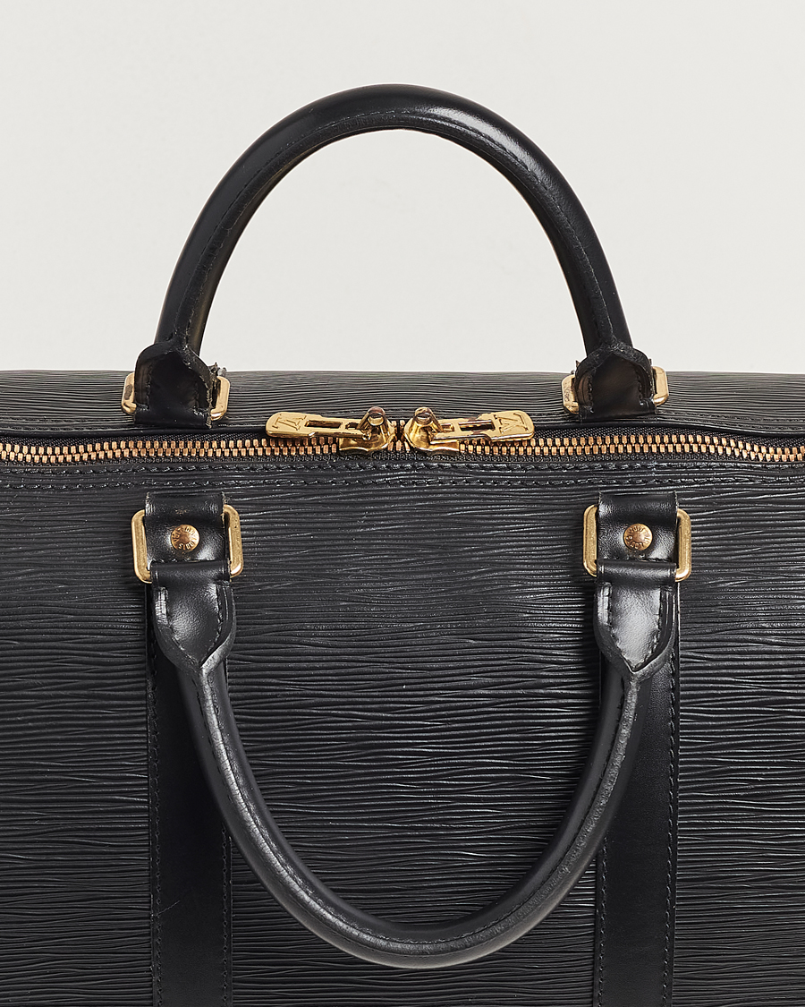Uomini | Louis Vuitton Pre-Owned Keepall 50 EPI Leather Bag Black | Louis Vuitton Pre-Owned | Keepall 50 EPI Leather Bag Black