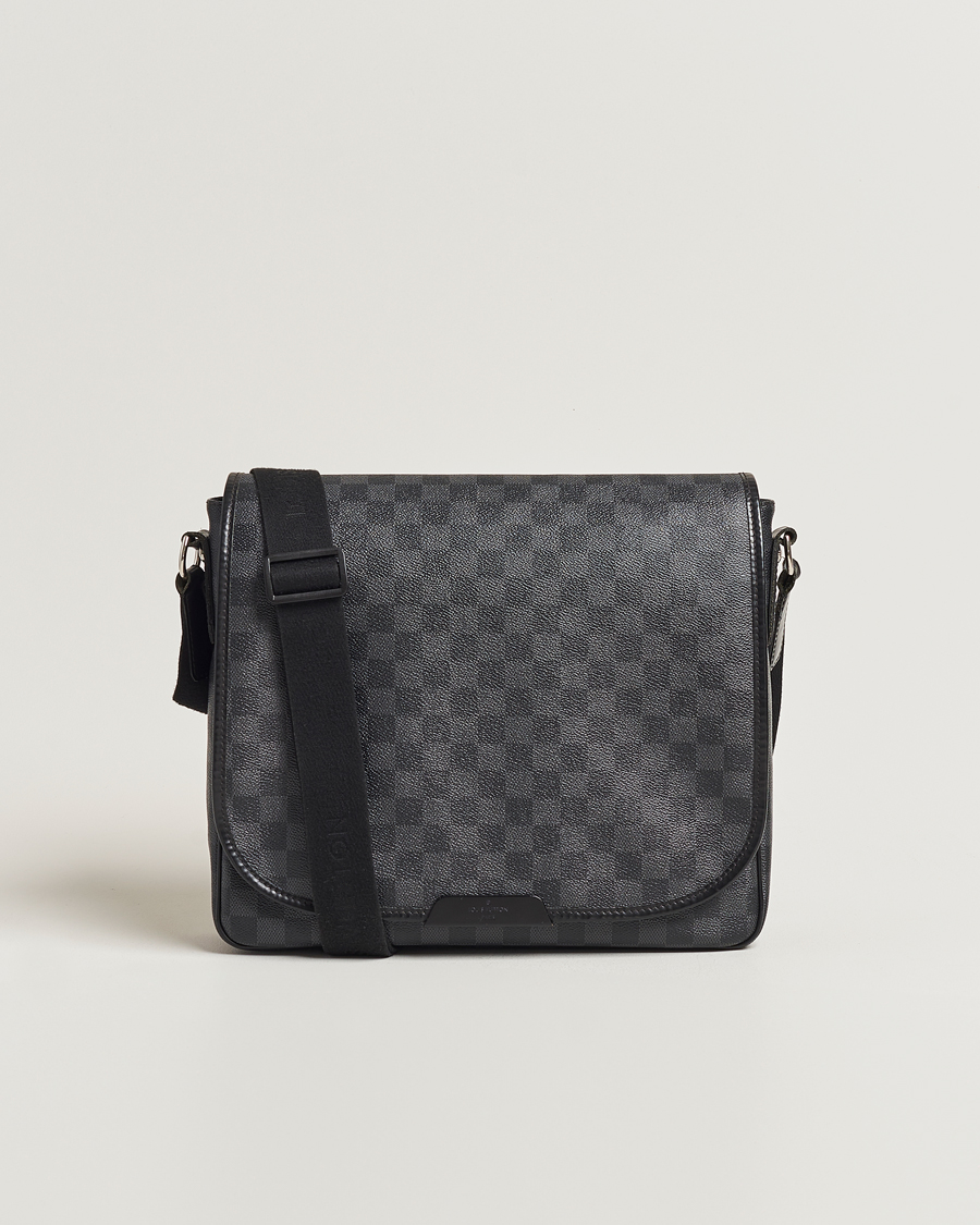 Uomini | Louis Vuitton Pre-Owned Daniel MM Satchel Leather Bag Damier Graphite | Louis Vuitton Pre-Owned | Daniel MM Satchel Leather Bag Damier Graphite