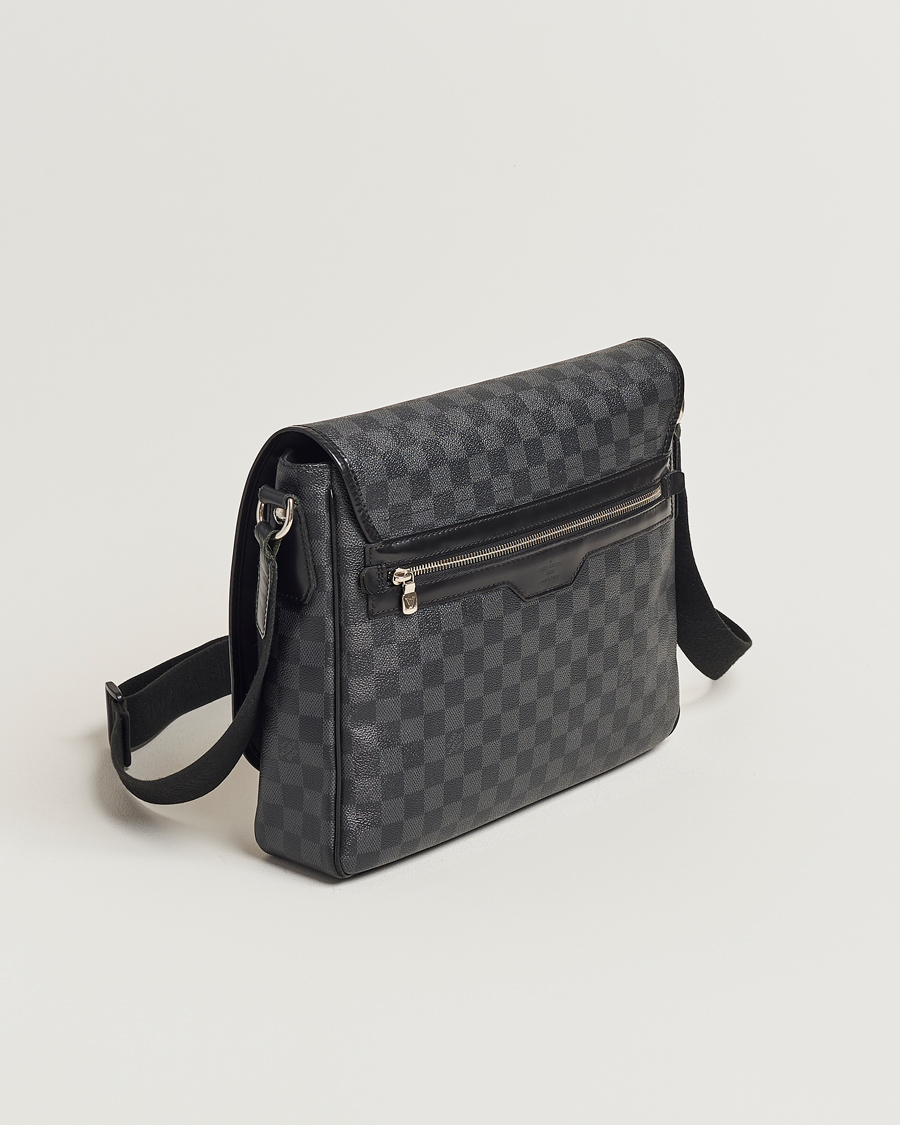 Uomini | Louis Vuitton Pre-Owned Daniel MM Satchel Leather Bag Damier Graphite | Louis Vuitton Pre-Owned | Daniel MM Satchel Leather Bag Damier Graphite