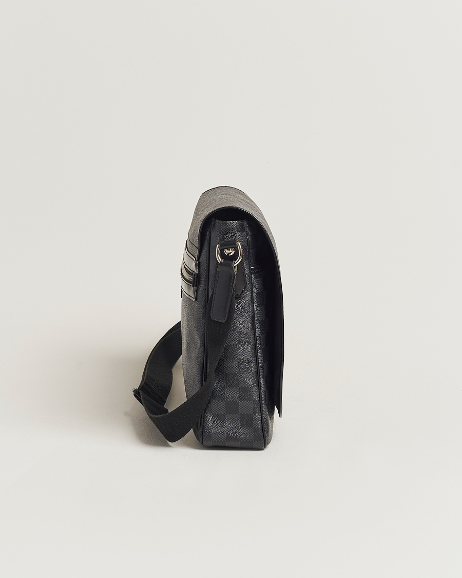 Uomini | Louis Vuitton Pre-Owned Daniel MM Satchel Leather Bag Damier Graphite | Louis Vuitton Pre-Owned | Daniel MM Satchel Leather Bag Damier Graphite