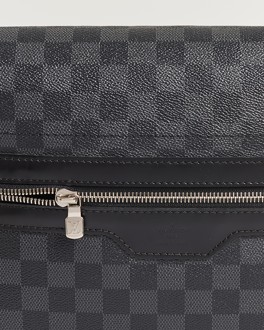 Uomini | Louis Vuitton Pre-Owned Daniel MM Satchel Leather Bag Damier Graphite | Louis Vuitton Pre-Owned | Daniel MM Satchel Leather Bag Damier Graphite