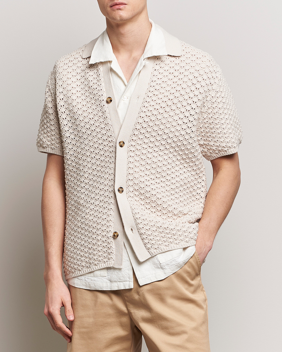 Uomini | LES DEUX | LES DEUX | Gideon Knitted Shirt Ivory