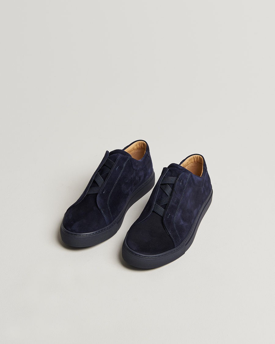 Uomini | Sneakers | Myrqvist | Alnö Sneakers Navy Suede