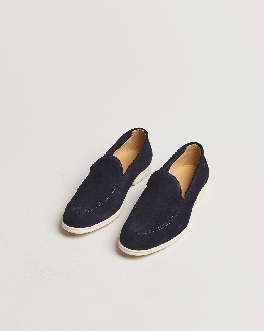 Uomini | Scarpe | Myrqvist | Brannö Loafers Navy Suede