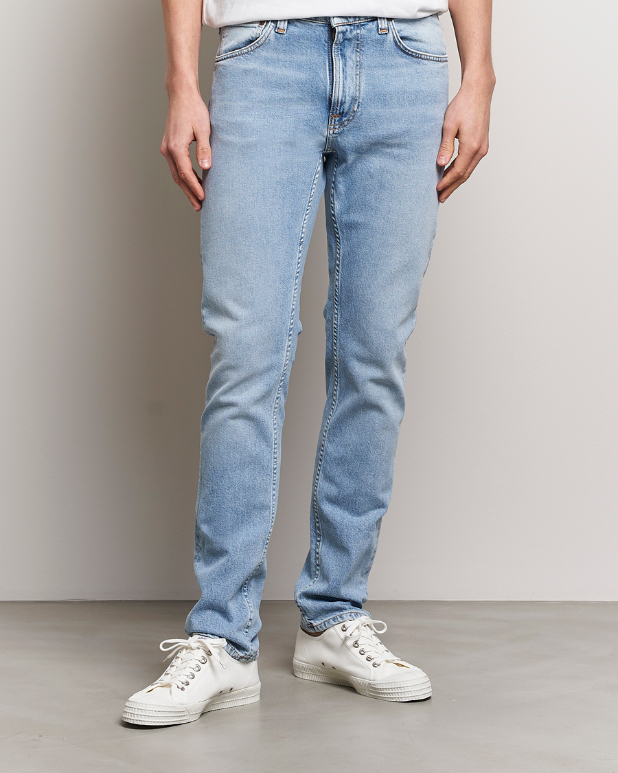 Uomini | Jeans | Nudie Jeans | Lean Dean Jeans Warm Days Blue