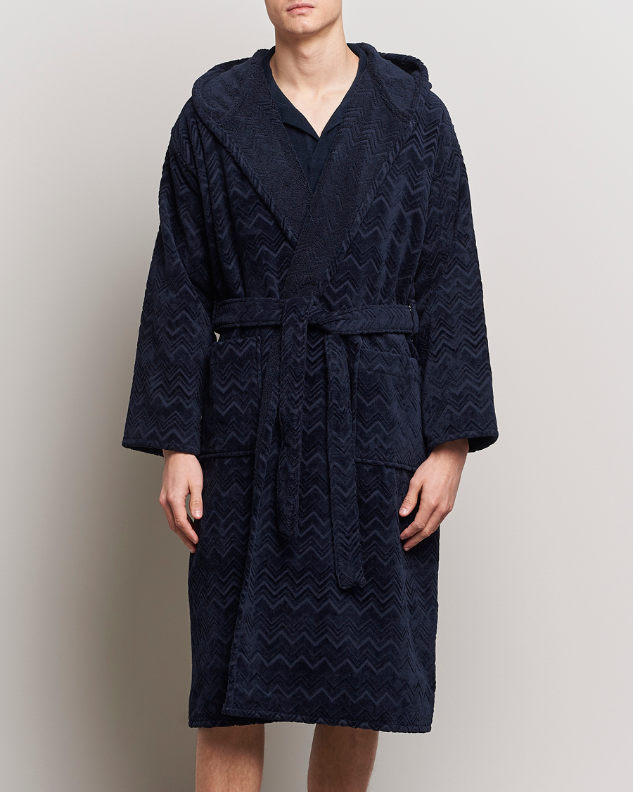 Uomini | Missoni Home | Missoni Home | Chalk Bath Robe Navy