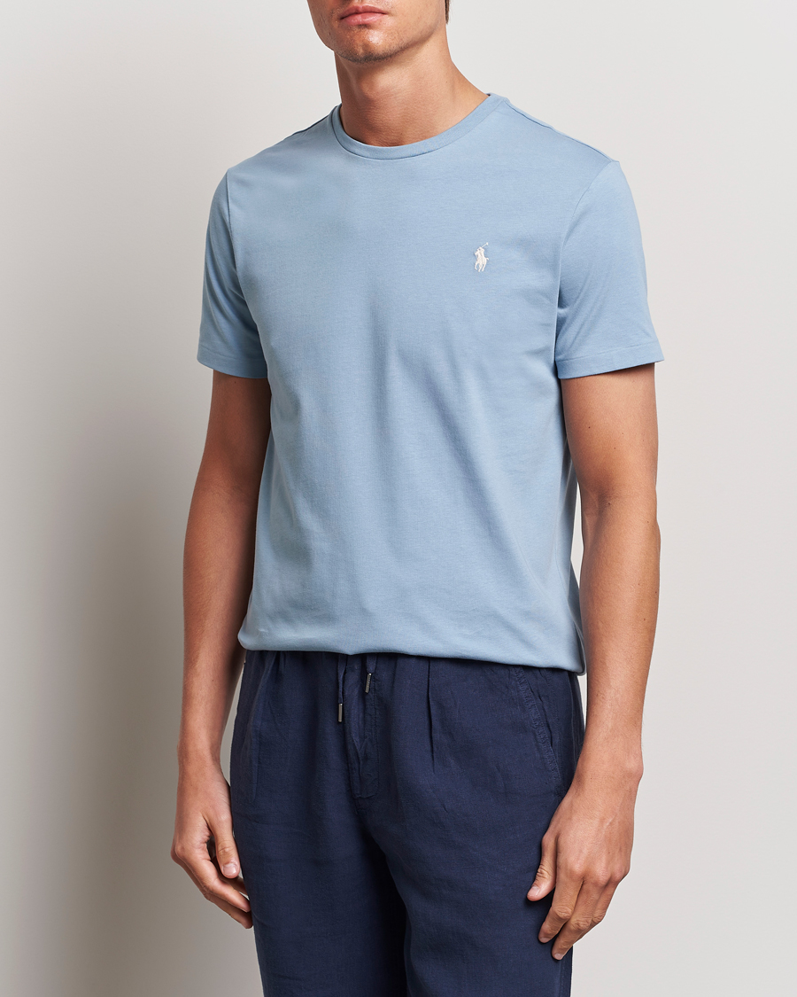 Uomini | T-Shirts | Polo Ralph Lauren | Crew Neck T-Shirt Vessel Blue