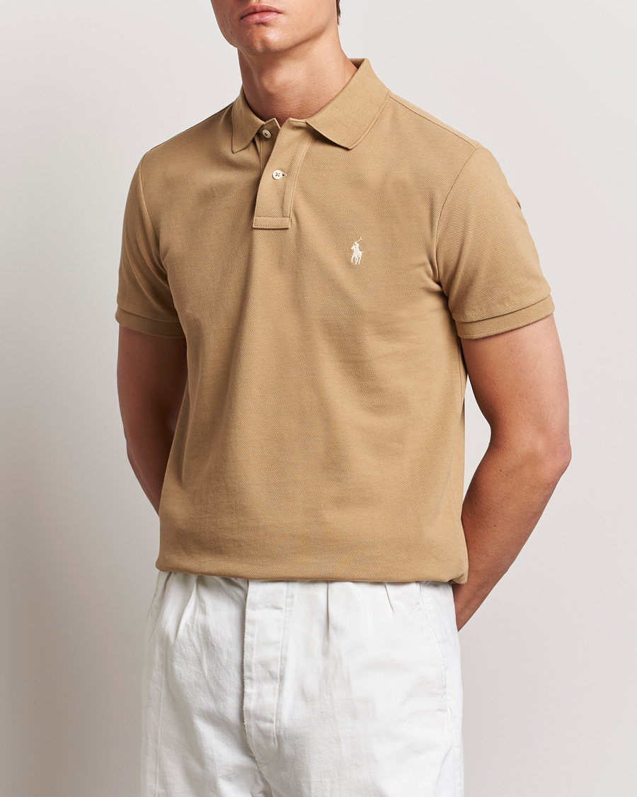 Uomini | Polo | Polo Ralph Lauren | Custom Slim Fit Polo Café Tan