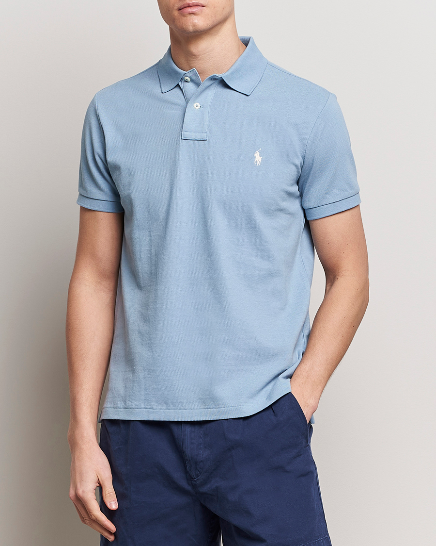 Uomini | Polo | Polo Ralph Lauren | Custom Slim Fit Polo Vessel Blue