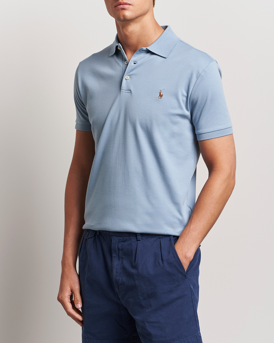 Uomini | Polo | Polo Ralph Lauren | Luxury Pima Cotton Polo Vessel Blue