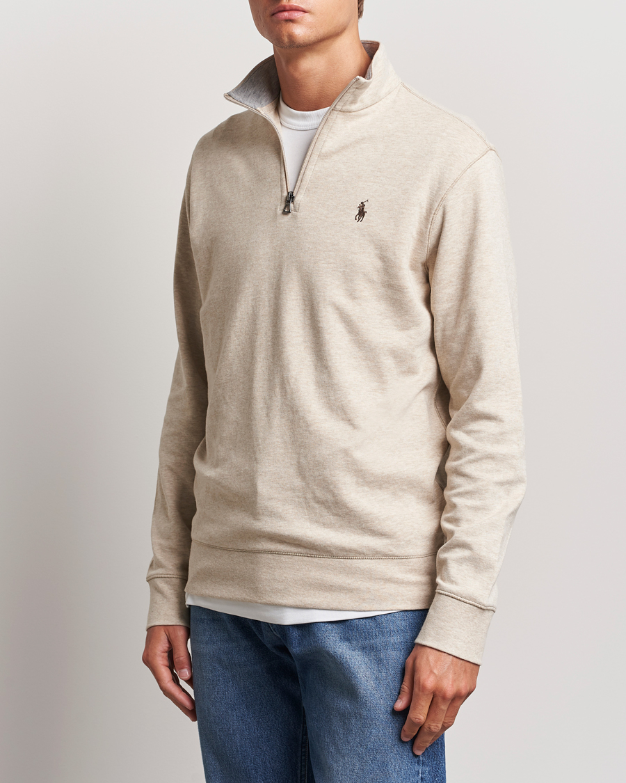 Uomini |  | Polo Ralph Lauren | Tech Double Knit Half Zip Expedition Dune Heather