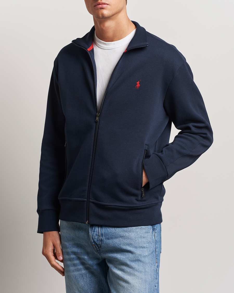 Uomini |  | Polo Ralph Lauren | Tech Double Knit Full Zip Aviator Navy