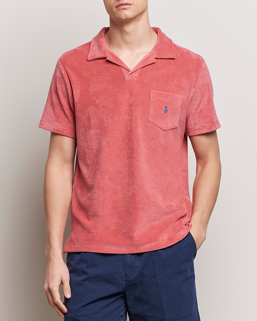 Uomini | Polo | Polo Ralph Lauren | Cotton Terry Open Collar Polo Adirondack Red