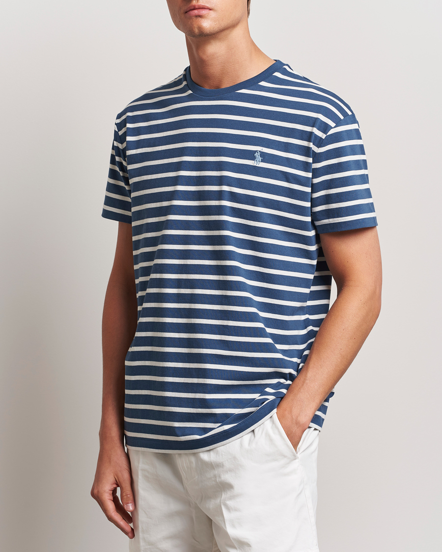 Uomini | T-shirt | Polo Ralph Lauren | Striped Crew Neck T-Shirt Clancy Blue/Nevis