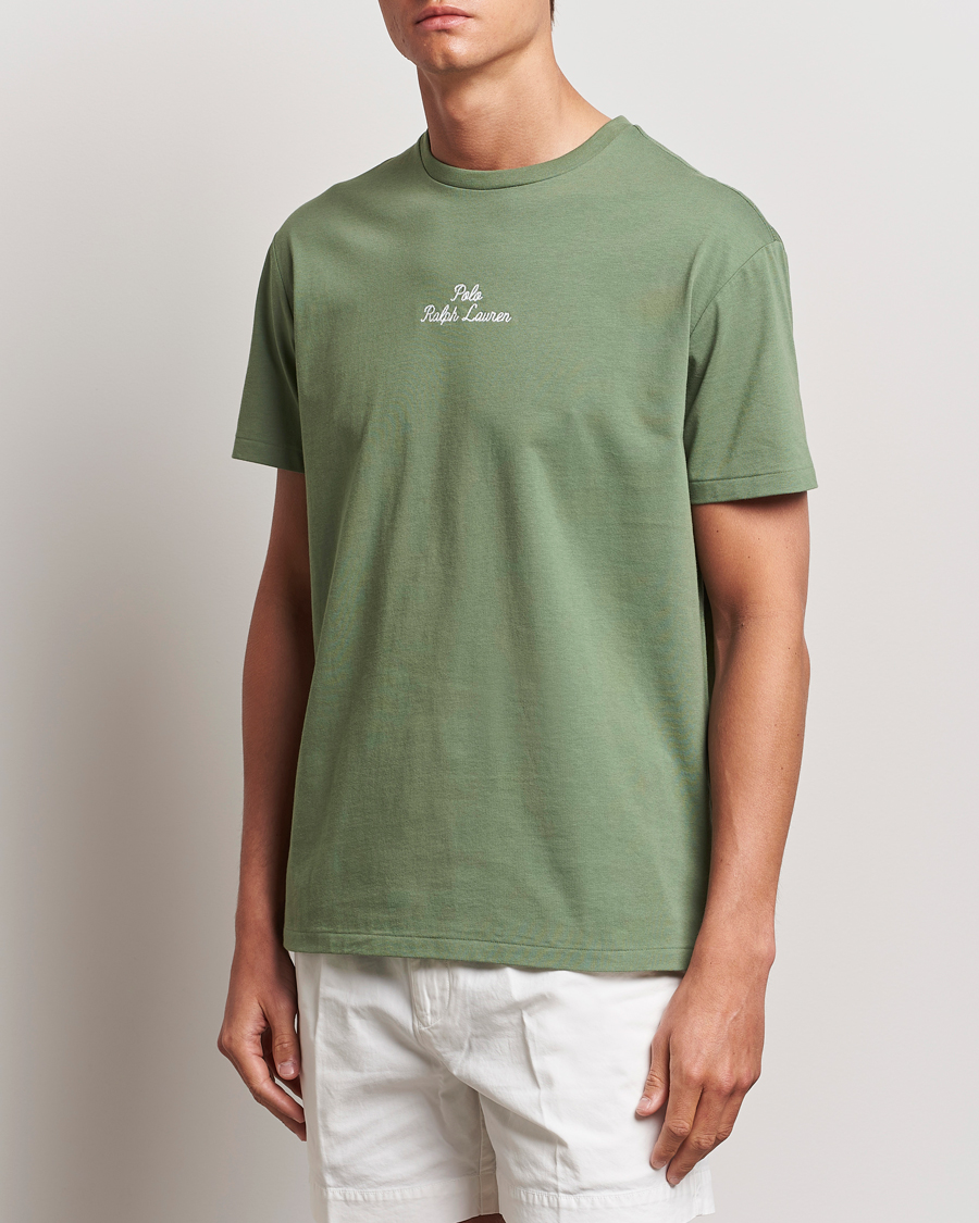 Uomini | T-shirt | Polo Ralph Lauren | Center Logo Crew Neck T-Shirt Cargo Green