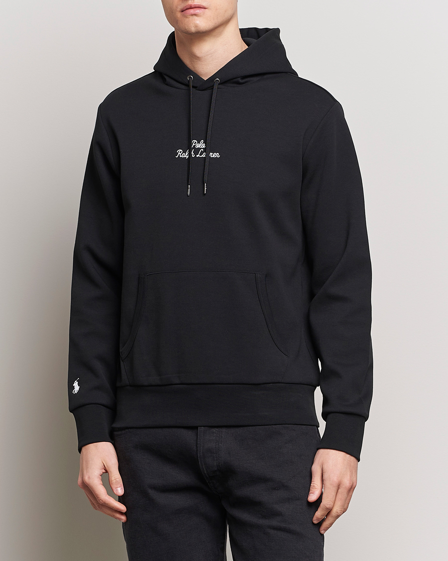 Uomini |  | Polo Ralph Lauren | Central Logo Hoodie Polo Black