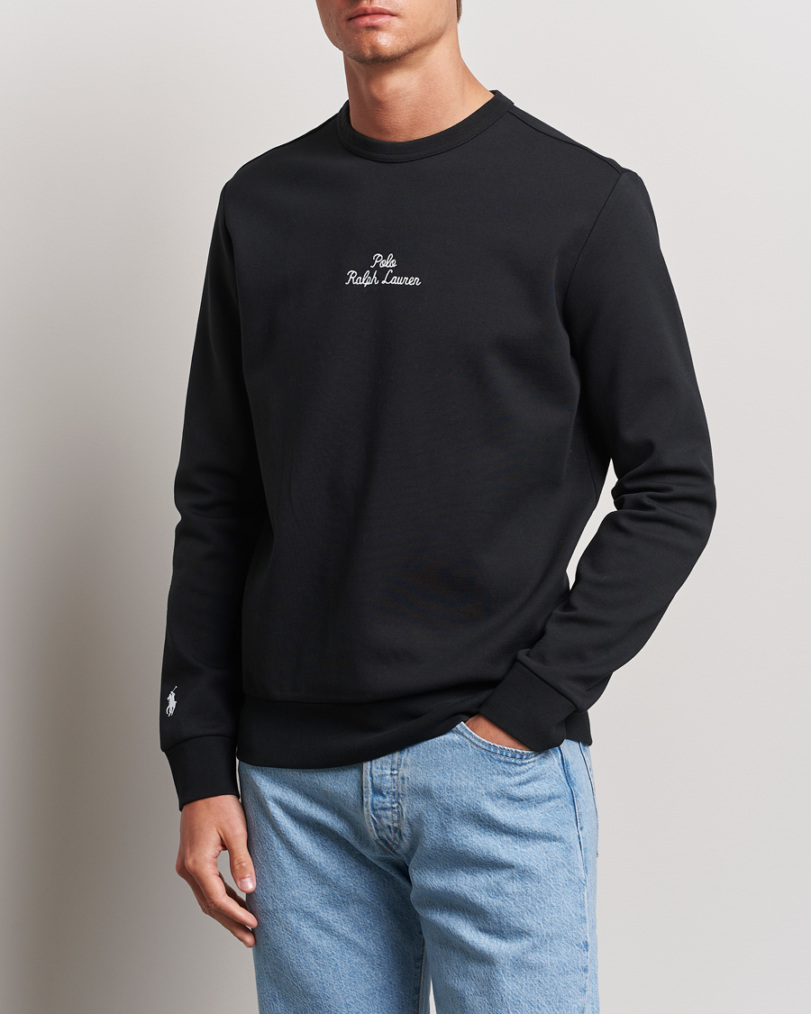 Uomini |  | Polo Ralph Lauren | Center Logo Crew Neck Sweatshirt Black