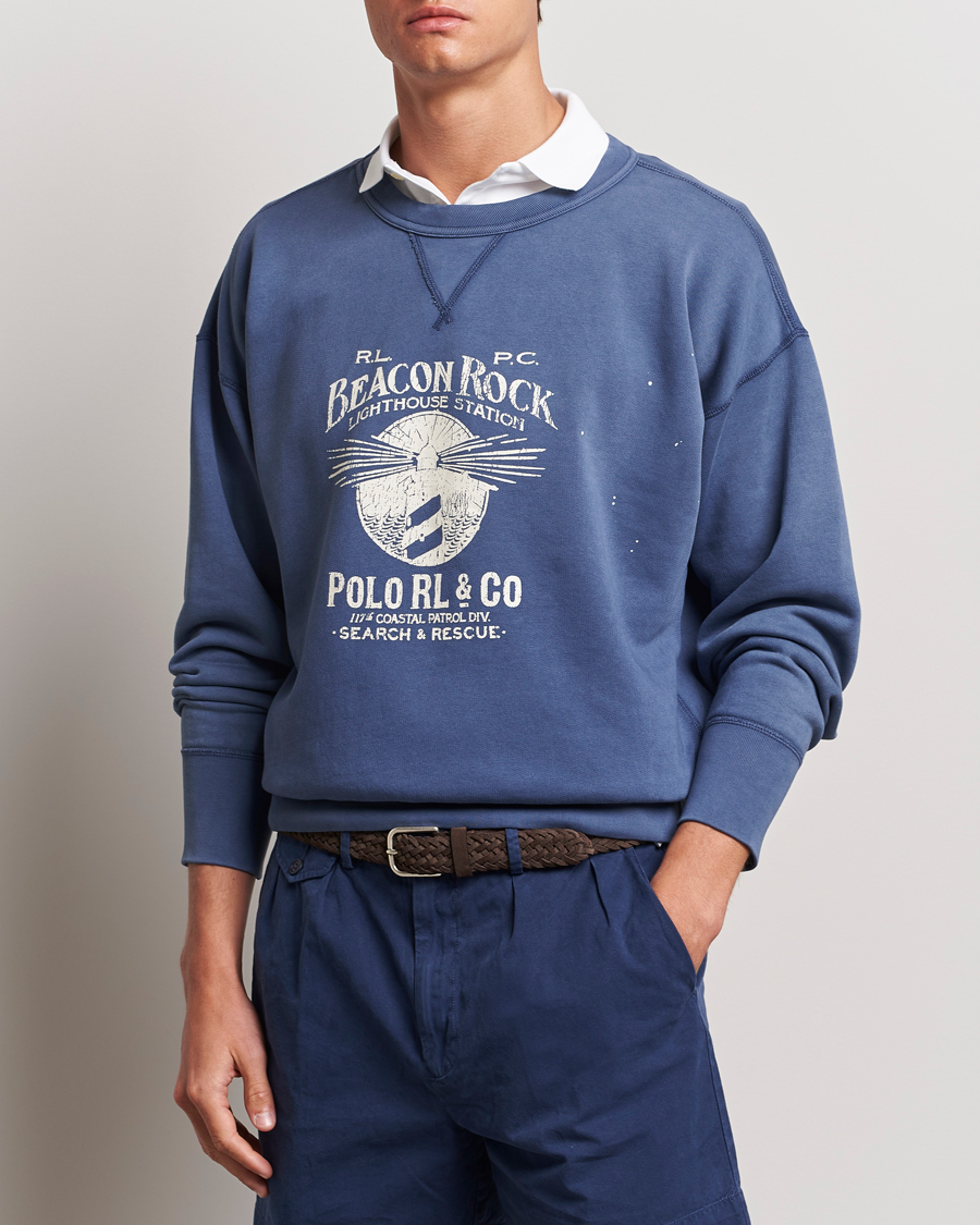 Uomini |  | Polo Ralph Lauren | Graphic Fleece Sweatshirt Blue Heaven