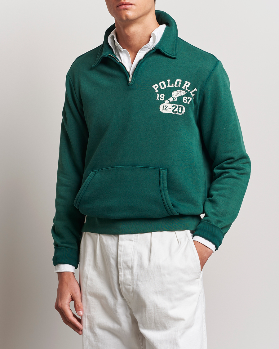 Uomini |  | Polo Ralph Lauren | Graphic Fleece Half Zip Moss Agate